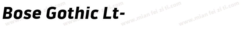Bose Gothic Lt字体转换
